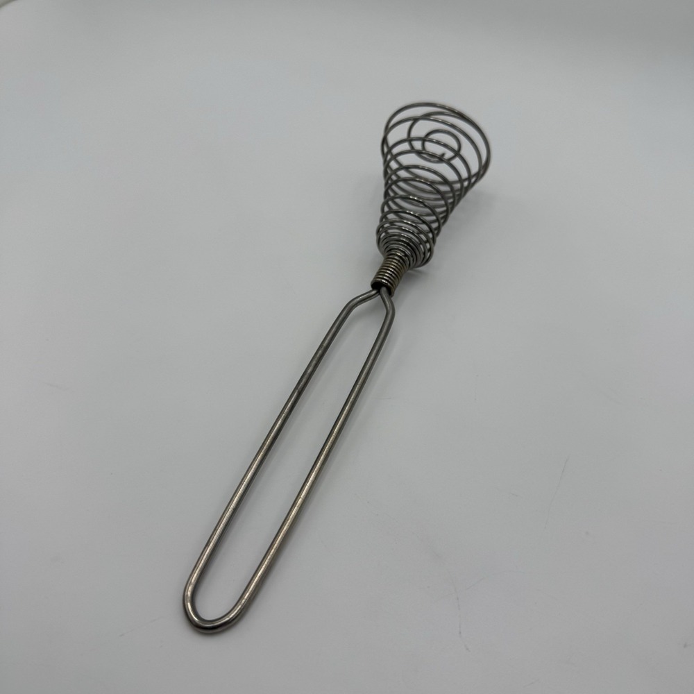 Vintage Stainless Steel Spiral Wire Egg Whisk 9" Spring Coil Wisk Whip Kitchen - Picture 3 of 8